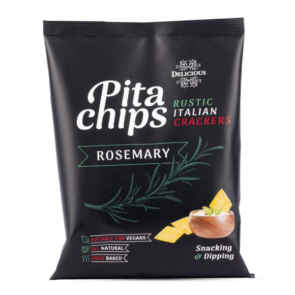 Delicious Pita Chips Crackers Rosemary  80g