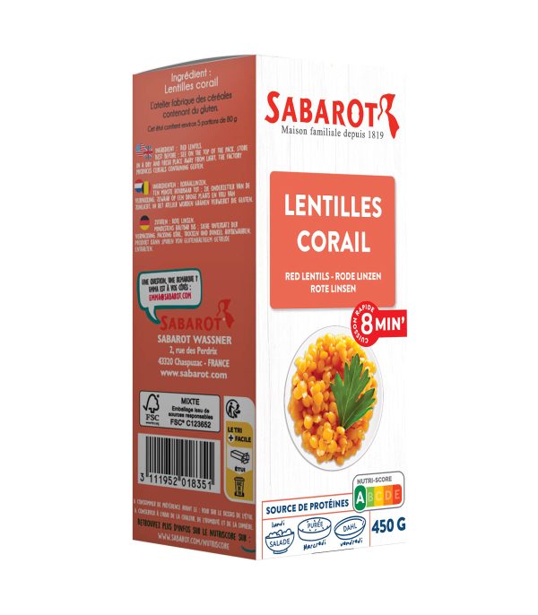 Sabarot Red Split Lentils 450g