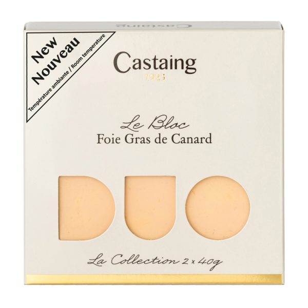 Castaing Block of duck liver Tray with 2 slices 2x40g