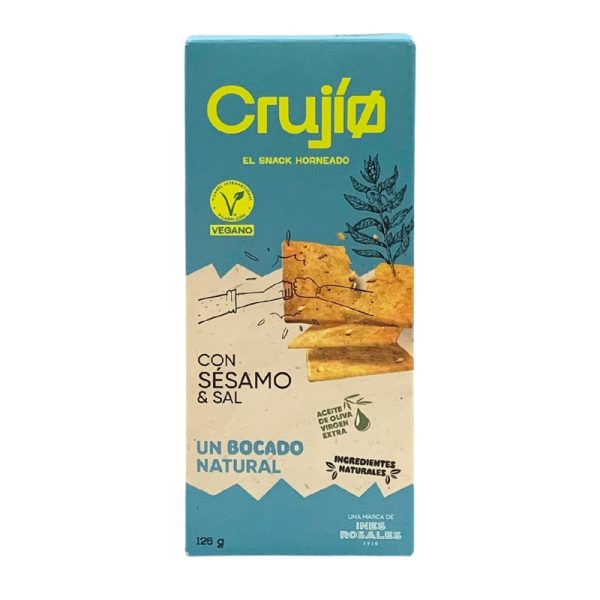 Crujio Sesame and Sea Salt Olive Oil Crackers 126g