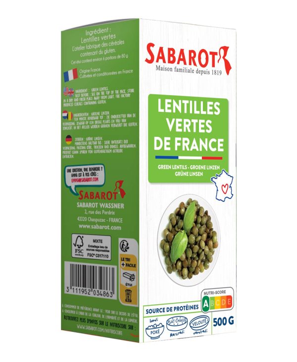 Sabarot Green Lentils 500g