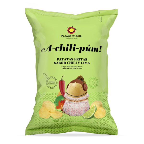 Plaza del Sol Potato Chips with Chili and Lime Flavor 115g