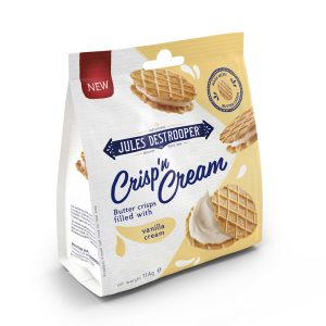 Jules Destrooper Crisp 'n Cream Butter crisps Vanilla 114g