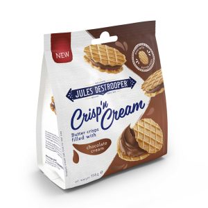 Jules Destrooper Crisp 'n Cream Butter crisps pure chocolate 114g