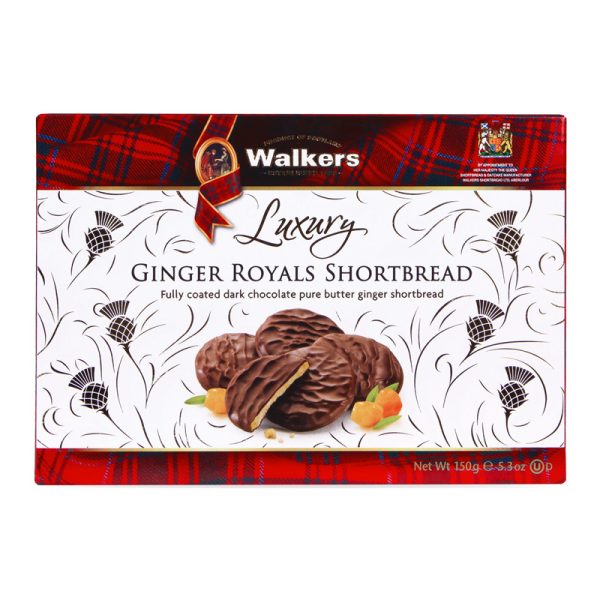 Luxuary Shortbread Ginger Royals Walkers 150g
