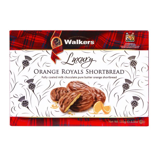 Walkers Luxuary Shortbread Orange Royals 150g